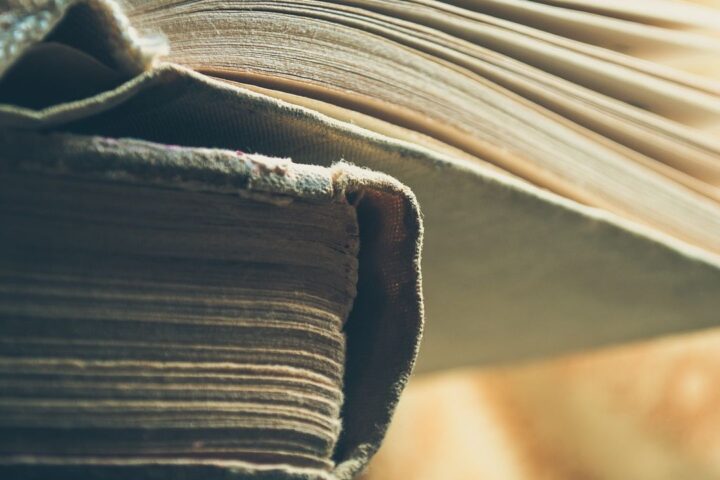 Close-up of the pages of an open book