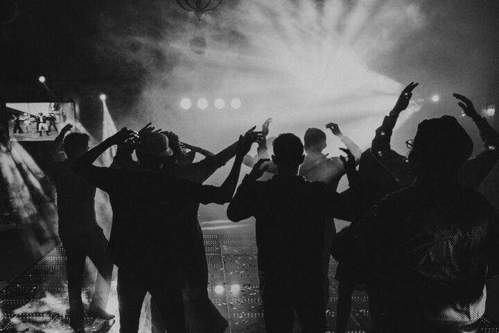 Black and white, people, night, party, silhouettes, black, party, party, party, party, party