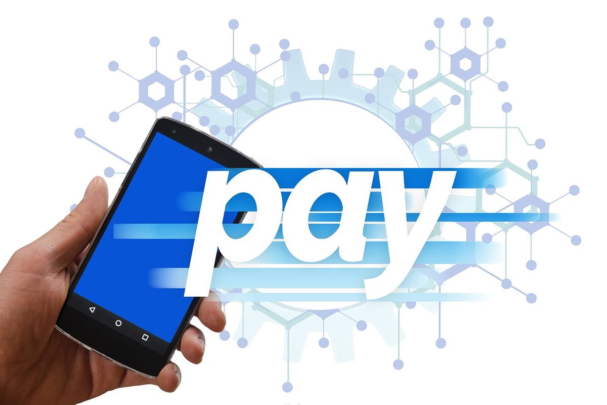 Phone showing a mobile payment screen