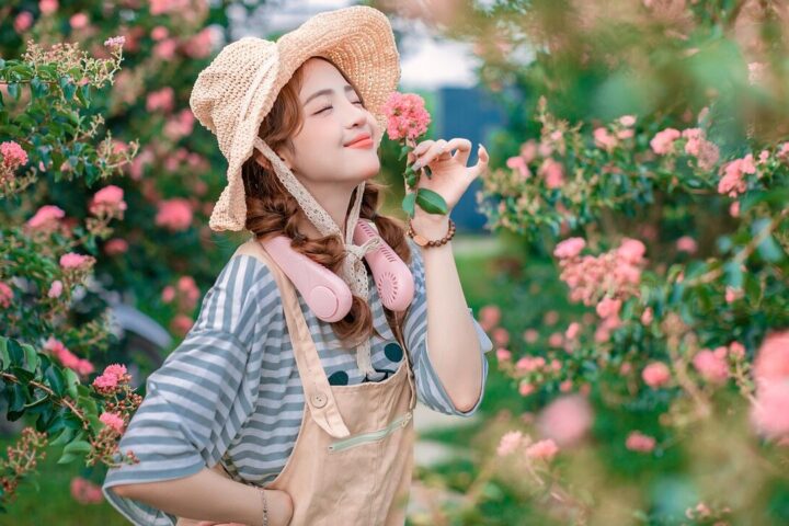 Woman, smell, flowers, garden, female, nature, beautiful flowers, girl, flower background, flower wallpaper, portrait
