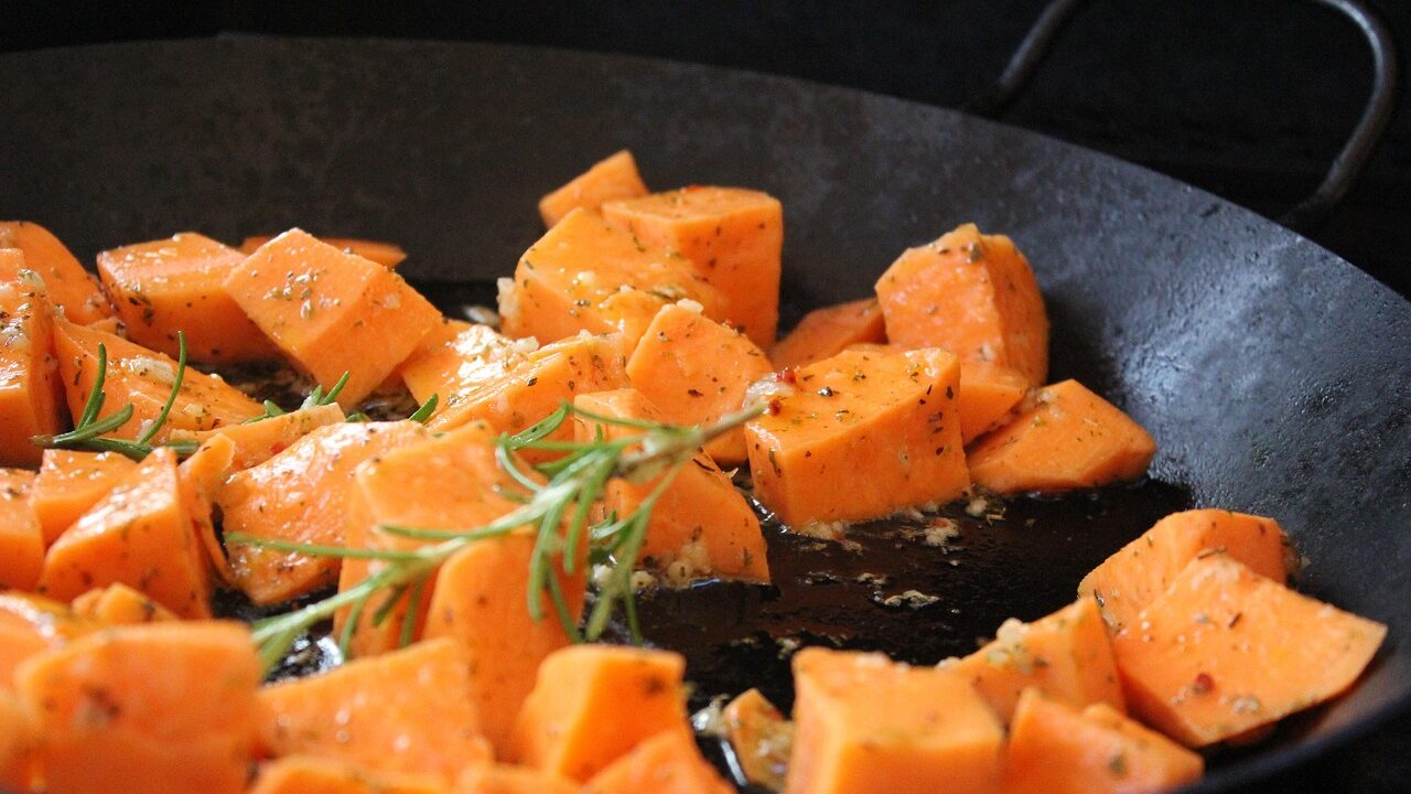 Sweet potatoes, potatoes, cook, meal, food, grill, pan, food, food, food, food, food