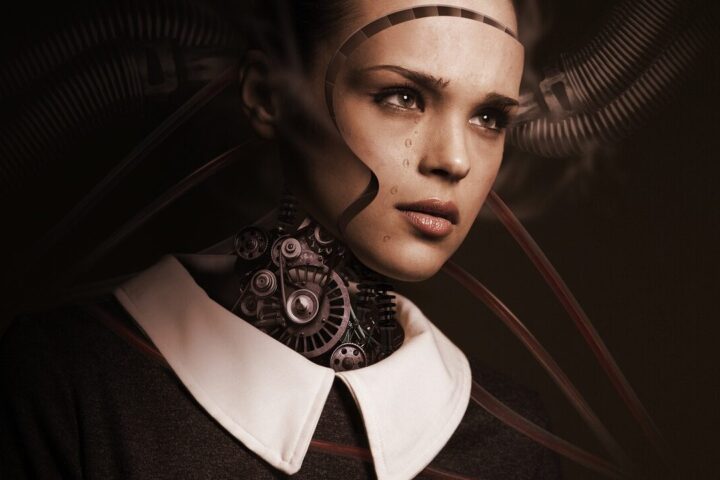 Robot, woman, sad girl, face, cry, sad, artificial intelligence, future, machine, digital, technology, robotics, girl, human, android, circuit board, binary, connections, cyborg, digitization, science fiction, ai