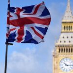Union Jack flying beside Big Ben