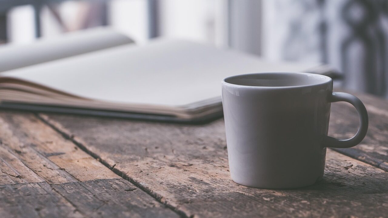 Coffee, cup, table, drink, tea cup, beverage, espresso, tea, mug, coffee cup, journal, rustic, workspace, coffee break