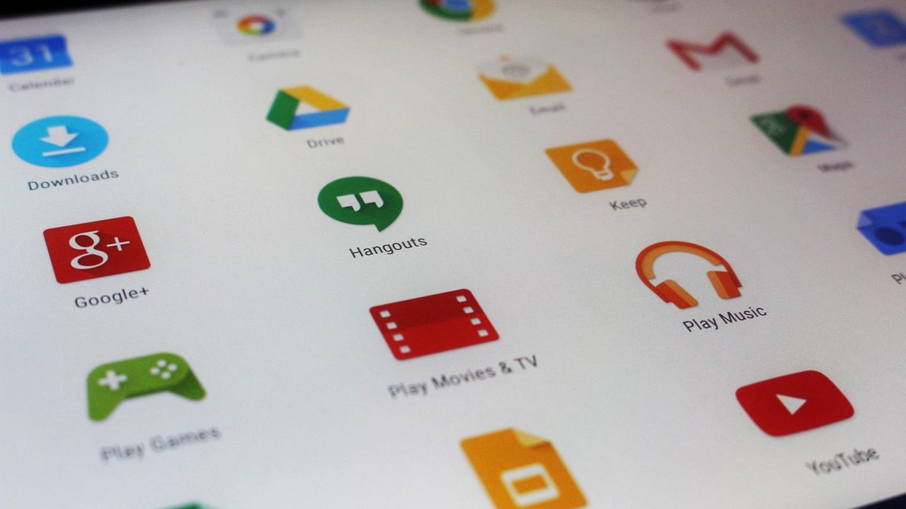 Tablet screen full of app icons