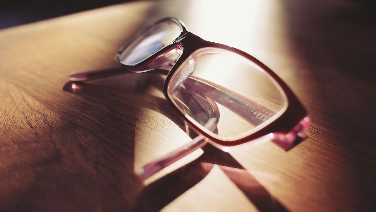 Glasses on a wooden table